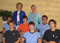 Standing: House of Hope Founder & President Sara Trollinger, EIE President Donna Rice Hughes.  Seated: Teenagers who shared their online experiences with EIE